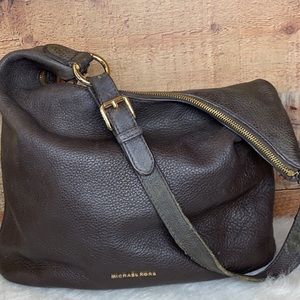 MICHEAL KORS Brown/Gray Large Hobo Shoulder Bag